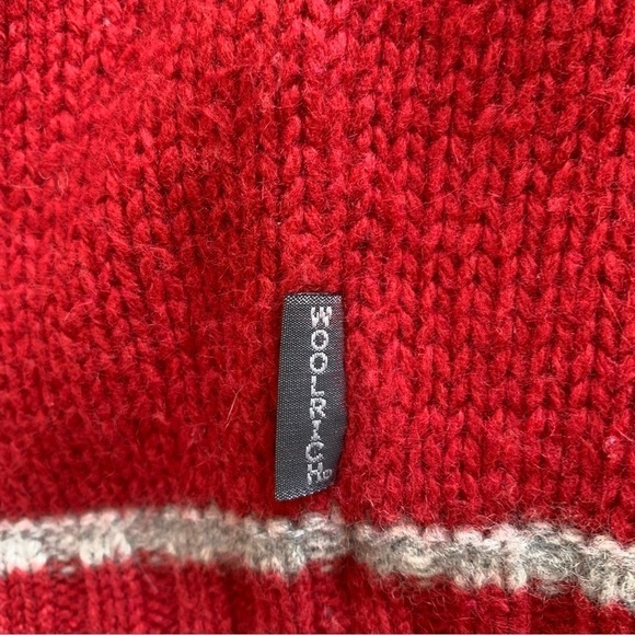 Woolrich Womans Angora Blend Sweater Size L Snowflake Chunk Knit Red - Picture 10 of 10